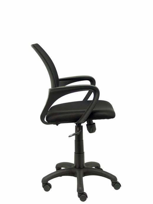 FORÖL Modelo Vianos - Silla de oficina ergonómica con mecanismo basculante y regulable en altura - Respaldo de malla en color negro y asiento tapizado en tejido 3D color negro