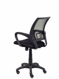 FORÖL Modelo Vianos - Silla de oficina ergonómica con mecanismo basculante y regulable en altura - Respaldo de malla en color negro y asiento tapizado en tejido 3D color negro