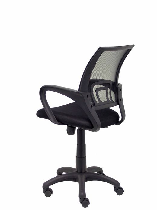 FORÖL Modelo Vianos - Silla de oficina ergonómica con mecanismo basculante y regulable en altura - Respaldo de malla en color negro y asiento tapizado en tejido 3D color negro