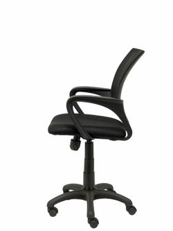 FORÖL Modelo Vianos - Silla de oficina ergonómica con mecanismo basculante y regulable en altura - Respaldo de malla en color negro y asiento tapizado en tejido 3D color negro