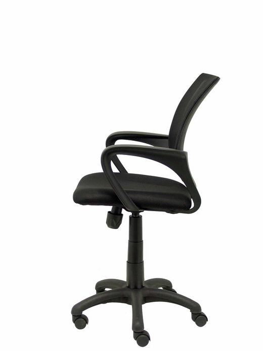 FORÖL Modelo Vianos - Silla de oficina ergonómica con mecanismo basculante y regulable en altura - Respaldo de malla en color negro y asiento tapizado en tejido 3D color negro