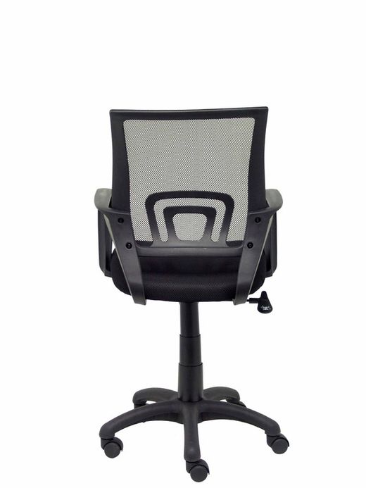 FORÖL Modelo Vianos - Silla de oficina ergonómica con mecanismo basculante y regulable en altura - Respaldo de malla en color negro y asiento tapizado en tejido 3D color negro