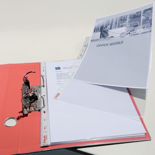 Document case (Bag 25) PP "Orange peel" ColourBreeze. Multidrill. Copysafe. Economic quality. DIN A4. 11 holes