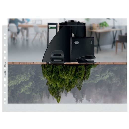 Funda portadocumentos (Bolsa 25). PP "Piel de naranja" con refuerzo. 100 micras. Leitz Recycle. DIN A3. 11 taladros