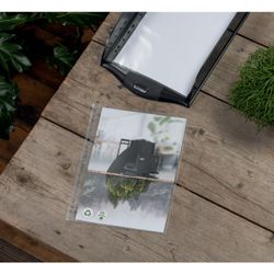 Funda portadocumentos (Bolsa 25). PP "Piel de naranja" con refuerzo. 100 micras. Leitz Recycle. DIN A4. 11 taladros