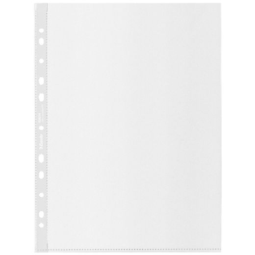 Dokumentetui (pose med 20 stk.). PP "Appelsinhud" med forstærkning. 70 mikron. Genbrug Esselte. DIN A4.
