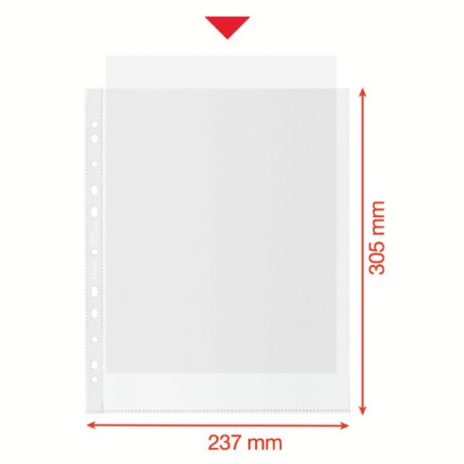 Document case (Box 100). PP "orange peel" with reinforcement. 70 microns. Recycled Esselte. DIN A4 MAX. 11 holes