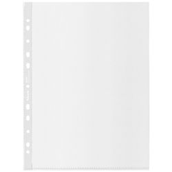 Funda portadocumentos (Caja 50). PP "Piel de naranja" con refuerzo. 100 micras. Esselte Reciclada. DIN A4. 11 taladros