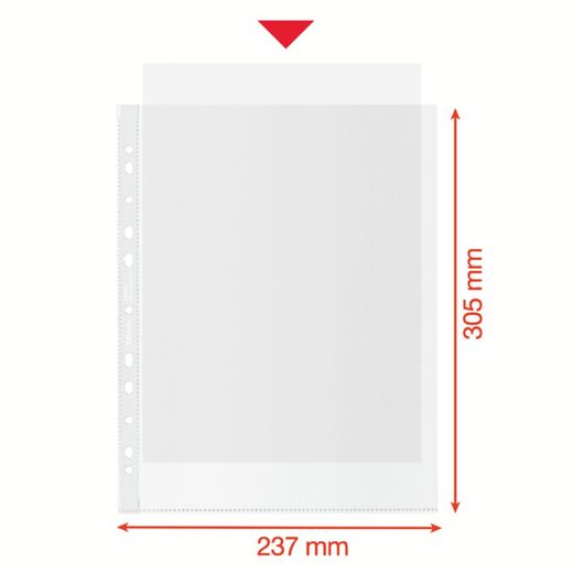 Dokumentenkoffer (Kasten 50). PP „Orangenhaut“ mit Verstärkung. 100 Mikrometer. Recycelte Esselte. DIN A4 MAX. 11 Löcher