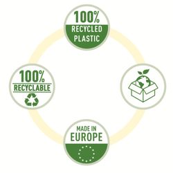 Dokumentenkoffer (Kasten 50). PP „Orangenhaut“ mit Verstärkung. 100 Mikrometer. Recycelte Esselte. DIN A4 MAX. 11 Löcher