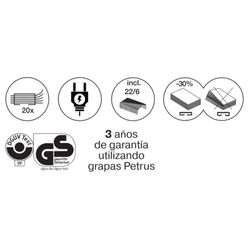 Cucitrice Petrus mod. E-110 (adattatore incluso), blu