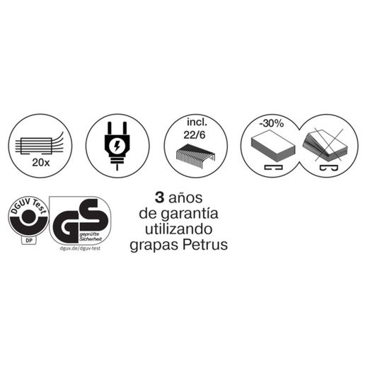 Cucitrice Petrus mod. E-110 (adattatore incluso), blu