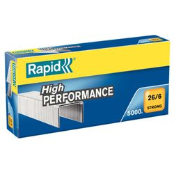 Grapas Rapid 26/6 mm. Caja 5000 Strong galvanizada