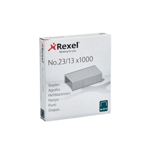 Heftklammern Rexel 23/13. Box 1000, verzinkt