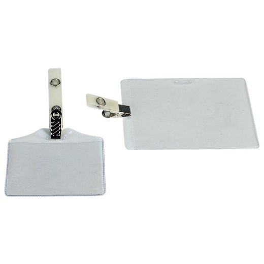 Identificador congresos PVC transparente.  112 x 75 mm. Horizontal/Apaisado