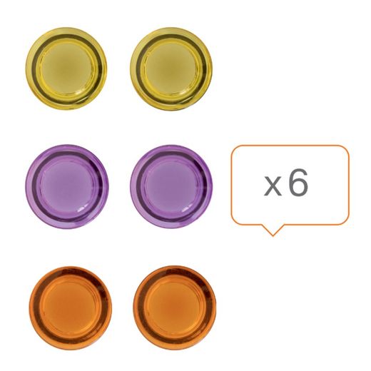 Magneti NOBO (confezione 6) colori assortiti