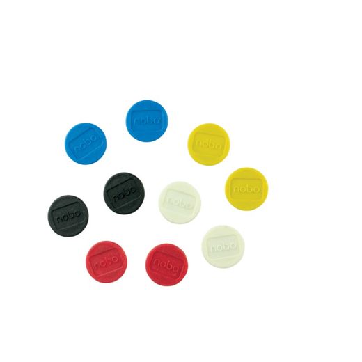 NOBO Whiteboard-Magnete, 24 mm, 10 Stück, sortiert