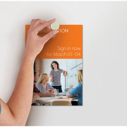 Magnesy do tablic suchościeralnych NOBO, 32 mm, 10 szt., białe