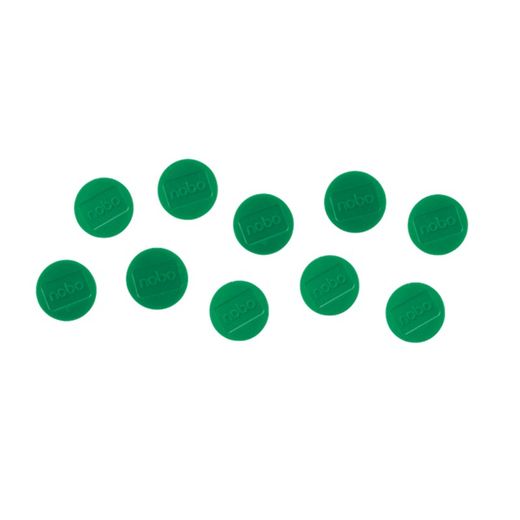 NOBO whiteboard magnets, 32mm, 10 pieces, green