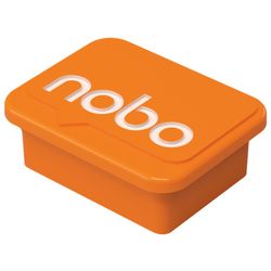 NOBO-magneten voor whiteboards (4) (NOBO-logo), oranje