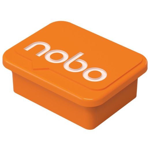NOBO-magneten voor whiteboards (4) (NOBO-logo), oranje