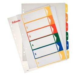 Índice de proyectos Imprimible Esselte. DIN A4. Pestañas PP 1-6, multicolor