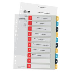 Indice dei progetti Stampabile Leitz Cosy. DIN A4. Schede PP 1-10