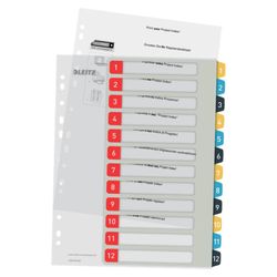 Indice dei progetti Stampabile Leitz Cosy. DIN A4. Schede PP 1-12