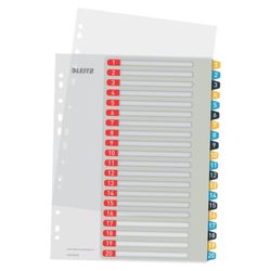 Índice de proyectos Imprimible Leitz Cosy. DIN A4. Pestañas PP 1-20