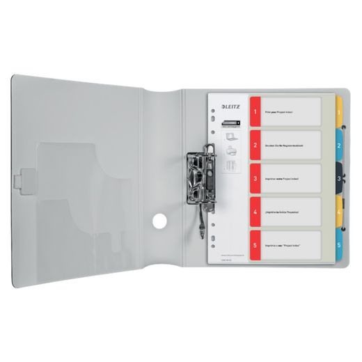 Index van projecten Afdrukbare Leitz Cosy. DINA4. PP-tabs 1-5