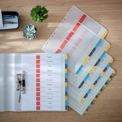 Index van projecten Afdrukbare Leitz Cosy. DINA4. PP-tabs 1-6