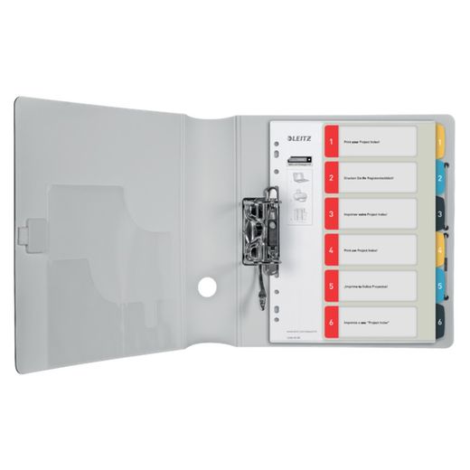 Index van projecten Afdrukbare Leitz Cosy. DINA4. PP-tabs 1-6