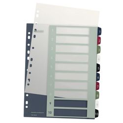 Index des projets Imprimable Leitz STYLE. DIN A4. Onglets PP 1-10