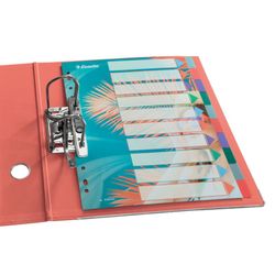 Esselte Colour'Breeze multi-drill index. P.P. A4. 10 tabs, multicolored