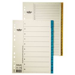 Esselte Multidrill-Index. DIN A4. Karteikarte. Reiter 1-5 Mylar-Papier, beige