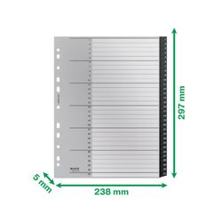 Leitz Recycle multidrill index. DIN A4 max. Tabs 1-31. Recycled PP, climate neutral and 100% recyclable, black