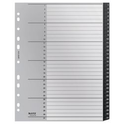Leitz Recycle multidrill index. DIN A4 max. Tabs 1-31. Recycled PP, climate neutral and 100% recyclable, black