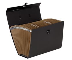 Mallette de classement accordéon noir