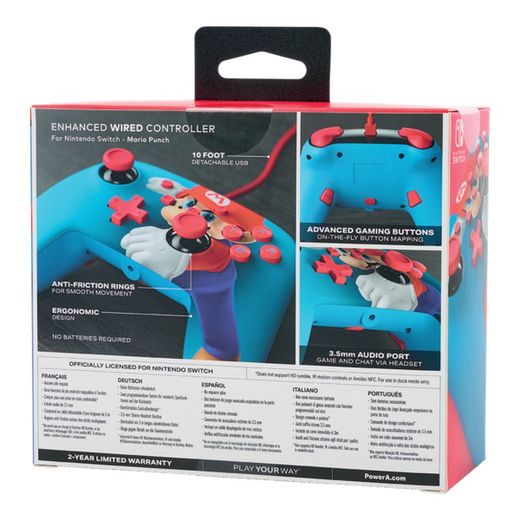 PowerA Enhanced Wired Controller til Nintendo Switch - Mario Punch