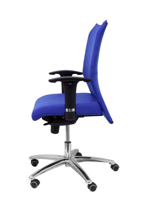 Modelo Albacete confidente - Sillón confidente ergonómico para visitas con mecanismo sincro y regulable en altura - Asiento y respaldo tapizados en tejido BALI color azul