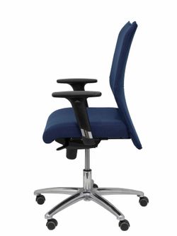 Modelo Albacete confidente - Sillón confidente ergonómico para visitas con mecanismo sincro y regulable en altura - Asiento y respaldo tapizados en tejido BALI color azul marino