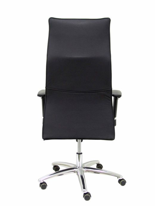 Modelo Albacete - Sillón de dirección ergonómico con mecanismo sincro y regulable en altura - Asiento y respaldo tapizados en piel color negro