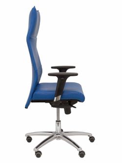 Modelo Albacete - Sillón de dirección ergonómico con mecanismo sincro y regulable en altura - Asiento y respaldo tapizados en similpiel color azul