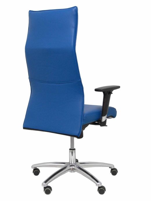 Modelo Albacete - Sillón de dirección ergonómico con mecanismo sincro y regulable en altura - Asiento y respaldo tapizados en similpiel color azul