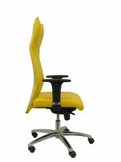 Modelo Albacete - Sillón de dirección ergonómico con mecanismo sincro y regulable en altura - Asiento y respaldo tapizados en tejido BALI color amarillo