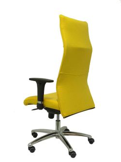 Modelo Albacete - Sillón de dirección ergonómico con mecanismo sincro y regulable en altura - Asiento y respaldo tapizados en tejido BALI color amarillo