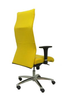 Modelo Albacete - Sillón de dirección ergonómico con mecanismo sincro y regulable en altura - Asiento y respaldo tapizados en tejido BALI color amarillo