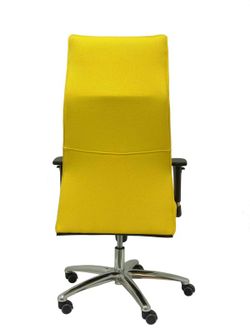 Modelo Albacete - Sillón de dirección ergonómico con mecanismo sincro y regulable en altura - Asiento y respaldo tapizados en tejido BALI color amarillo