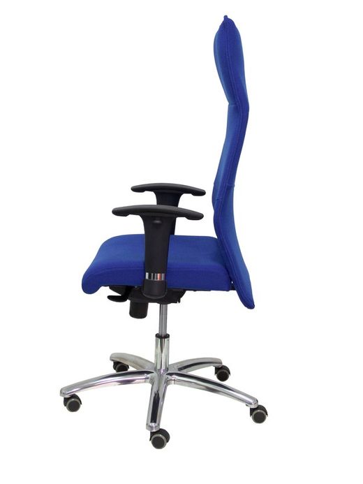 Modelo Albacete - Sillón de dirección ergonómico con mecanismo sincro y regulable en altura - Asiento y respaldo tapizados en tejido BALI color azul