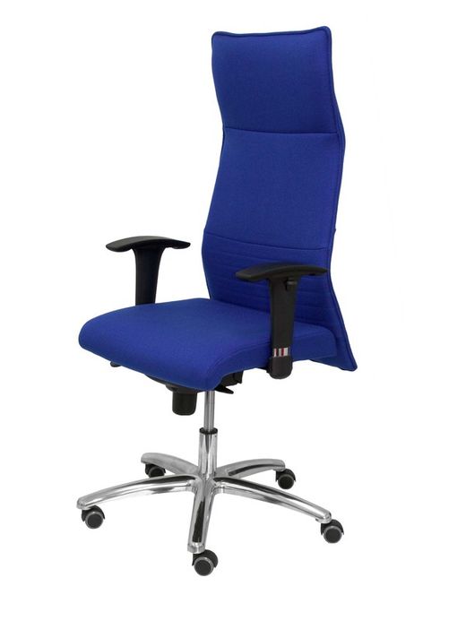 Modelo Albacete - Sillón de dirección ergonómico con mecanismo sincro y regulable en altura - Asiento y respaldo tapizados en tejido BALI color azul